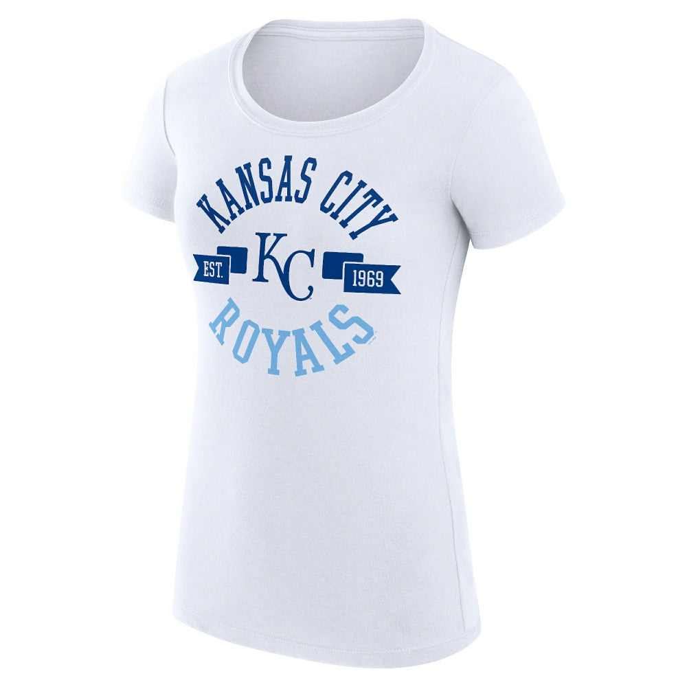 Kansas City Royals G-III 4Her by Carl Banks Women's Super-Slim Fit Lightweight City Graphic T-Shirt - White T-shirts