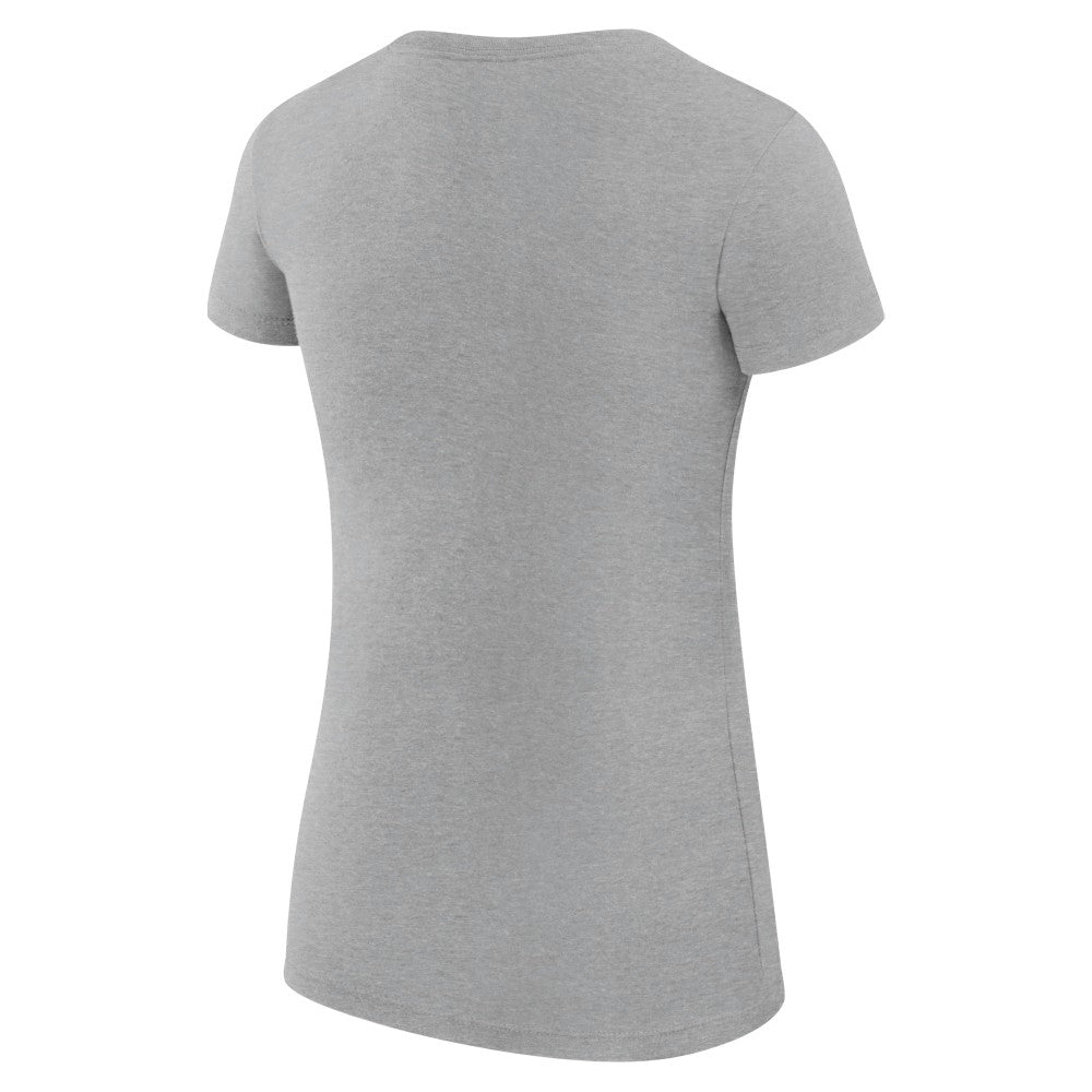 Los Angeles Angels G-III 4Her by Carl Banks Women's Super-Slim Fit Lightweight City Graphic T-Shirt - Heather Gray T-shirts