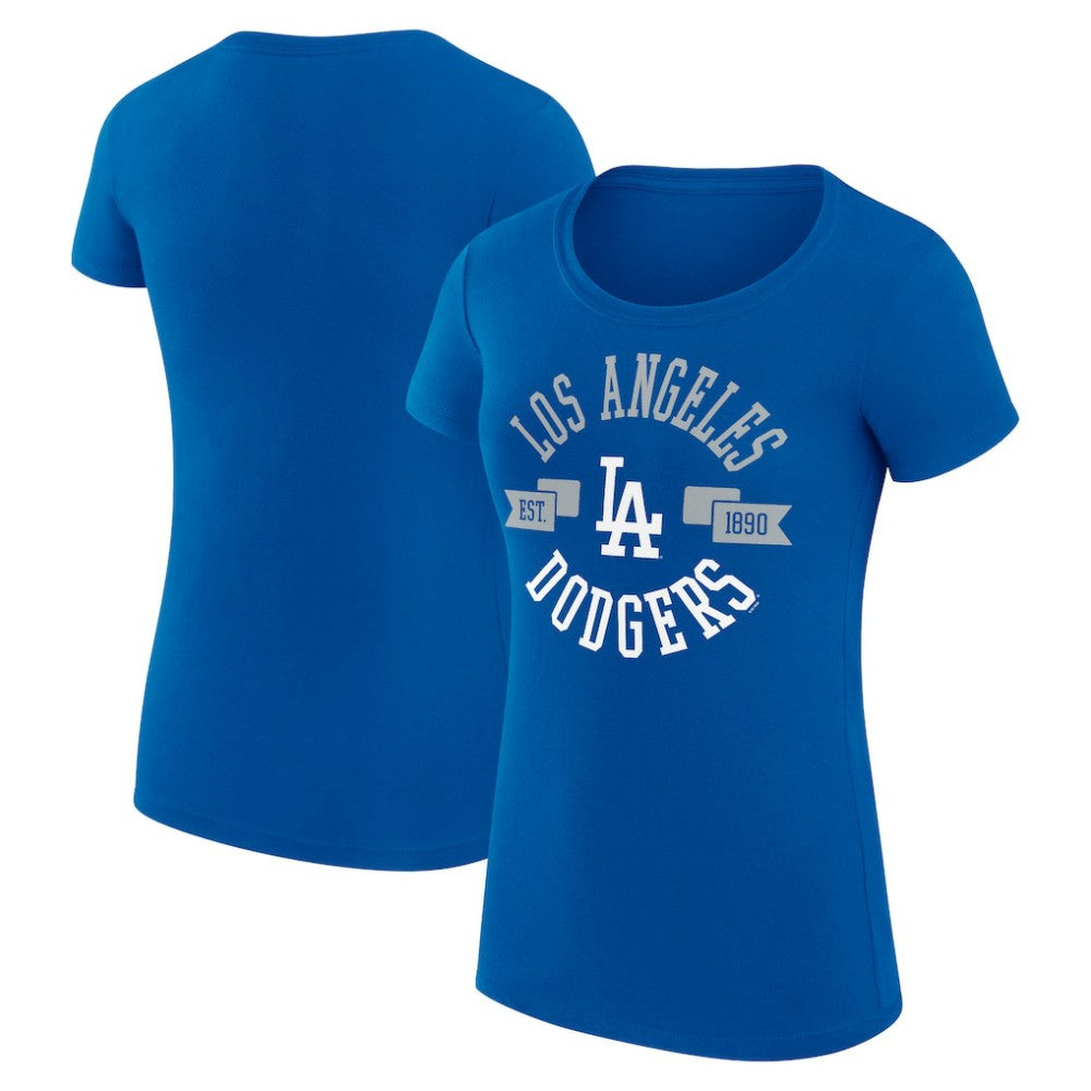 Los Angeles Dodgers G-III 4Her by Carl Banks Women's Super-Slim Fit Lightweight City Graphic T-Shirt - Royal T-shirts