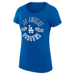 Los Angeles Dodgers G-III 4Her by Carl Banks Women's Super-Slim Fit Lightweight City Graphic T-Shirt - Royal T-shirts
