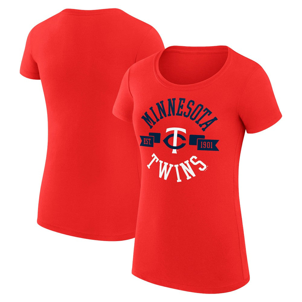 Minnesota Twins G-III 4Her by Carl Banks Women's Super-Slim Fit Lightweight City Graphic T-Shirt - Red T-shirts