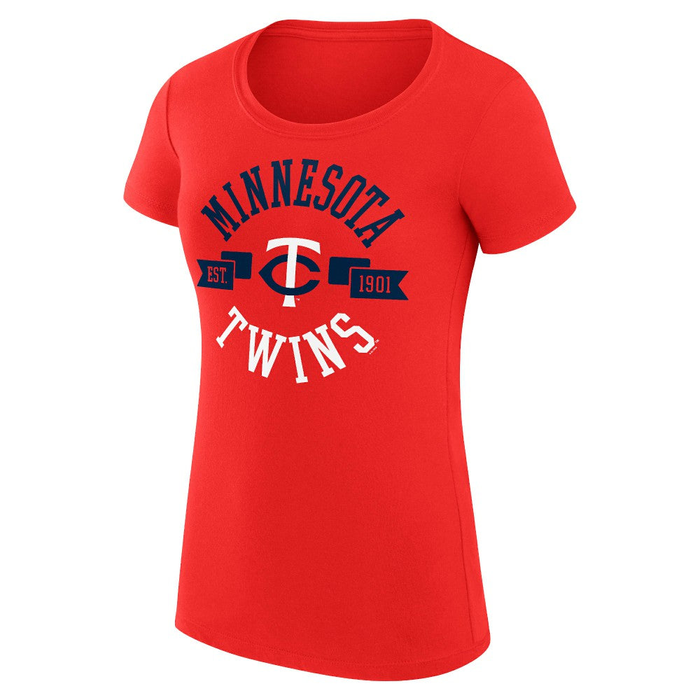 Minnesota Twins G-III 4Her by Carl Banks Women's Super-Slim Fit Lightweight City Graphic T-Shirt - Red T-shirts