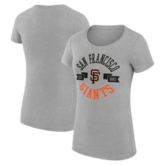 San Francisco Giants G-III 4Her by Carl Banks Women's Super-Slim Fit Lightweight City Graphic T-Shirt - Heather Gray T-shirts