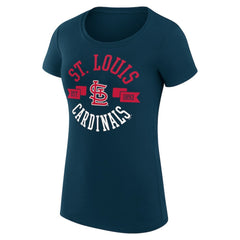 St. Louis Cardinals G-III 4Her by Carl Banks Women's Super-Slim Fit Lightweight City Graphic T-Shirt - Navy T-shirts