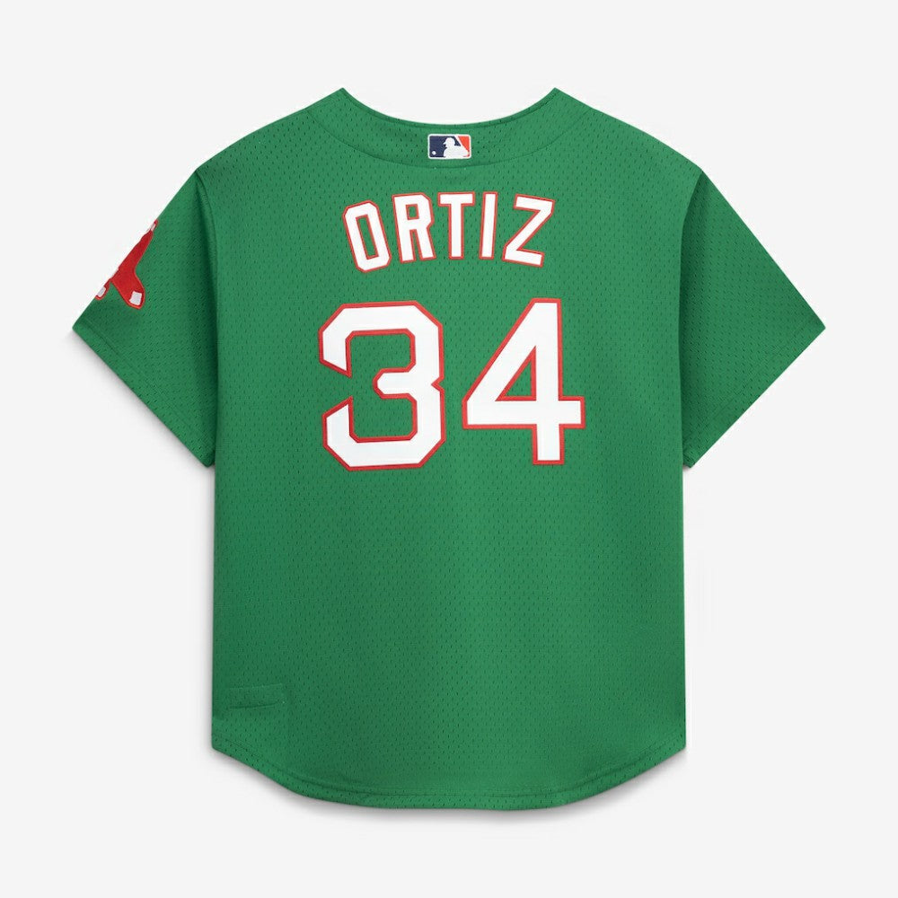 David Ortiz Boston Red Sox Mitchell & Ness Cooperstown Collection Mesh Batting Practice Jersey - Kelly Green Jerseys