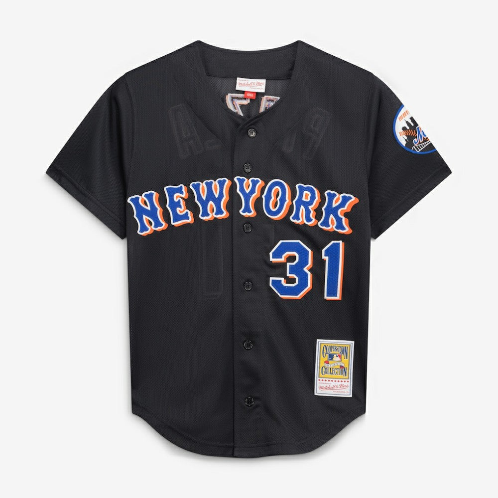 Mike Piazza New York Mets Mitchell & Ness Cooperstown Collection 2000 Batting Practice Jersey - Black Jerseys