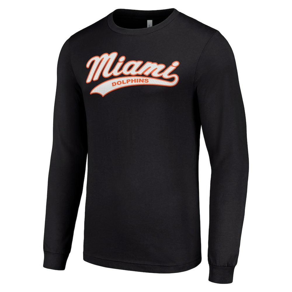 Miami Dolphins Starter Tailsweep Long Sleeve T-Shirt Black