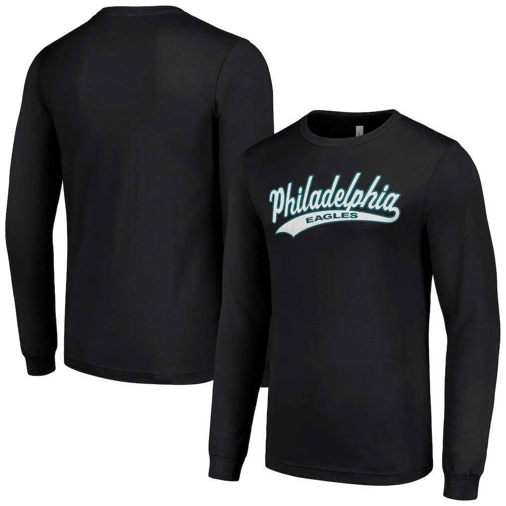 Philadelphia Eagles Starter Tailsweep Long Sleeve T-Shirt Black