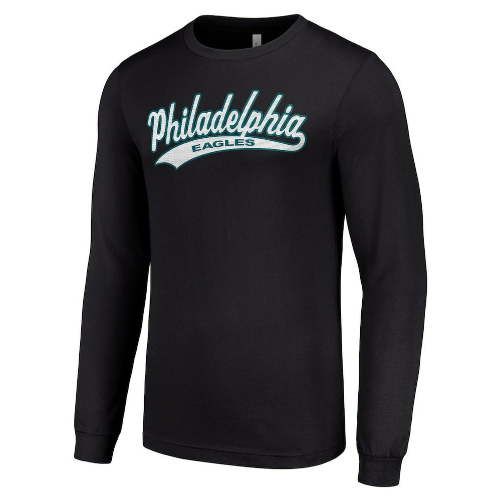 Philadelphia Eagles Starter Tailsweep Long Sleeve T-Shirt Black