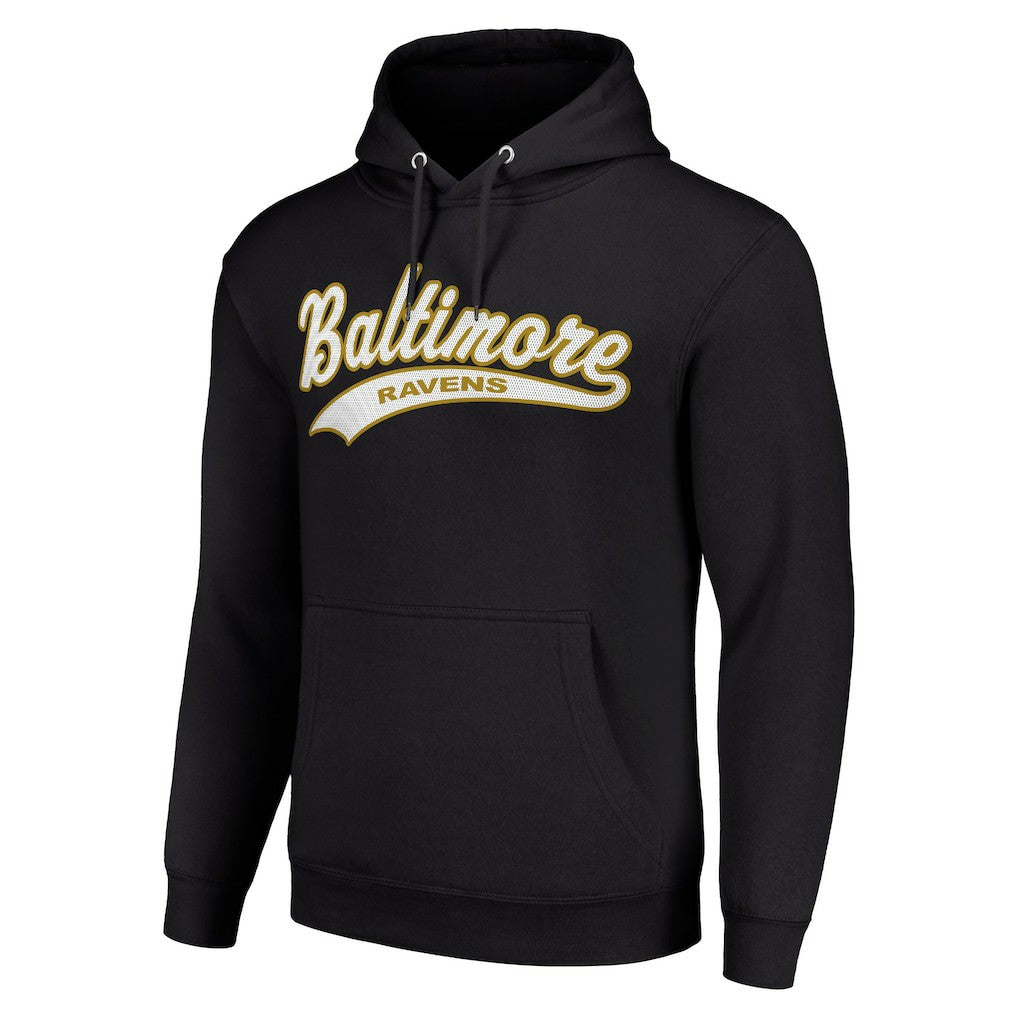 Baltimore Ravens Starter Unisex Tailsweep Pullover Hoodie Black