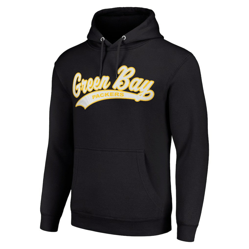 Green Bay Packers Starter Unisex Tailsweep Pullover Hoodie Black