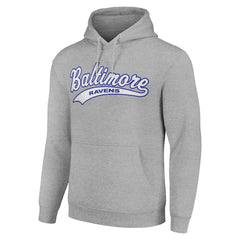 Baltimore Ravens Starter Unisex Tailsweep Pullover Hoodie Heather Gray