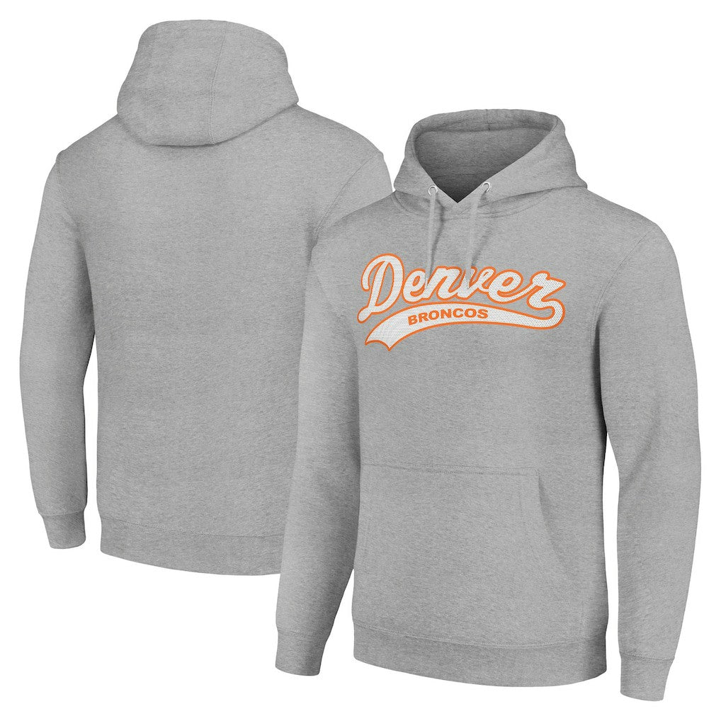 Denver Broncos Starter Unisex Tailsweep Pullover Hoodie Heather Gray