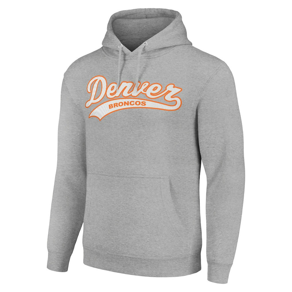 Denver Broncos Starter Unisex Tailsweep Pullover Hoodie Heather Gray