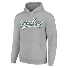 Green Bay Packers Starter Unisex Tailsweep Pullover Hoodie Heather Gray