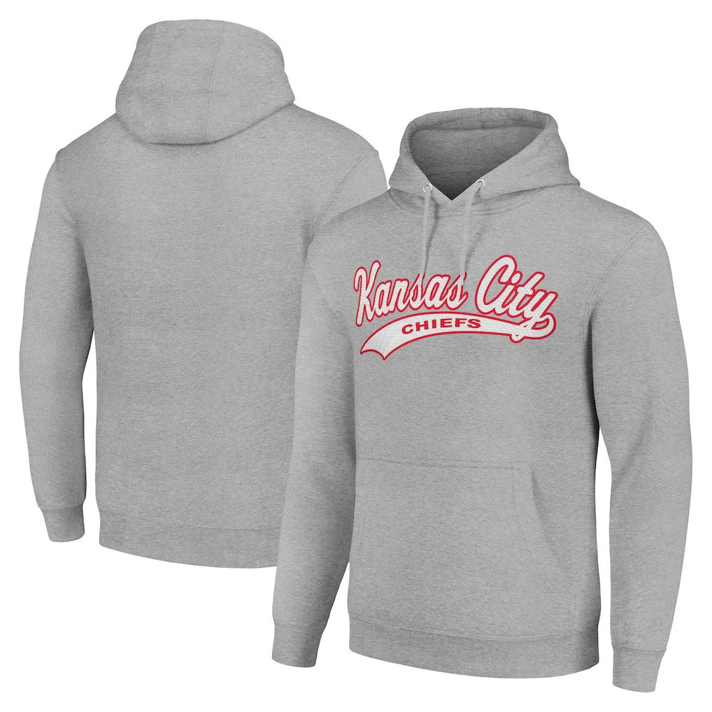 Kansas City Chiefs Starter Unisex Tailsweep Pullover Hoodie Heather Gray