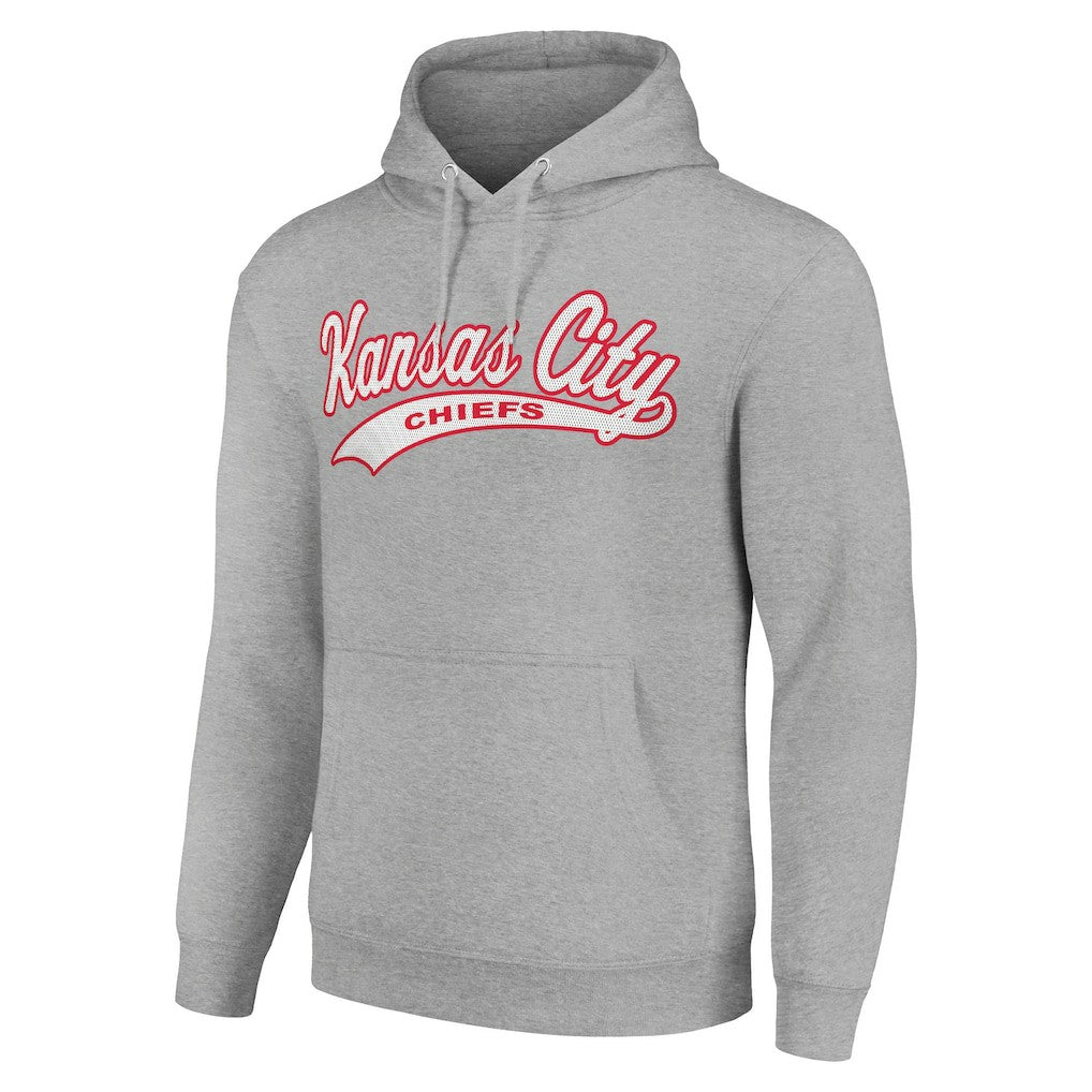 Kansas City Chiefs Starter Unisex Tailsweep Pullover Hoodie Heather Gray