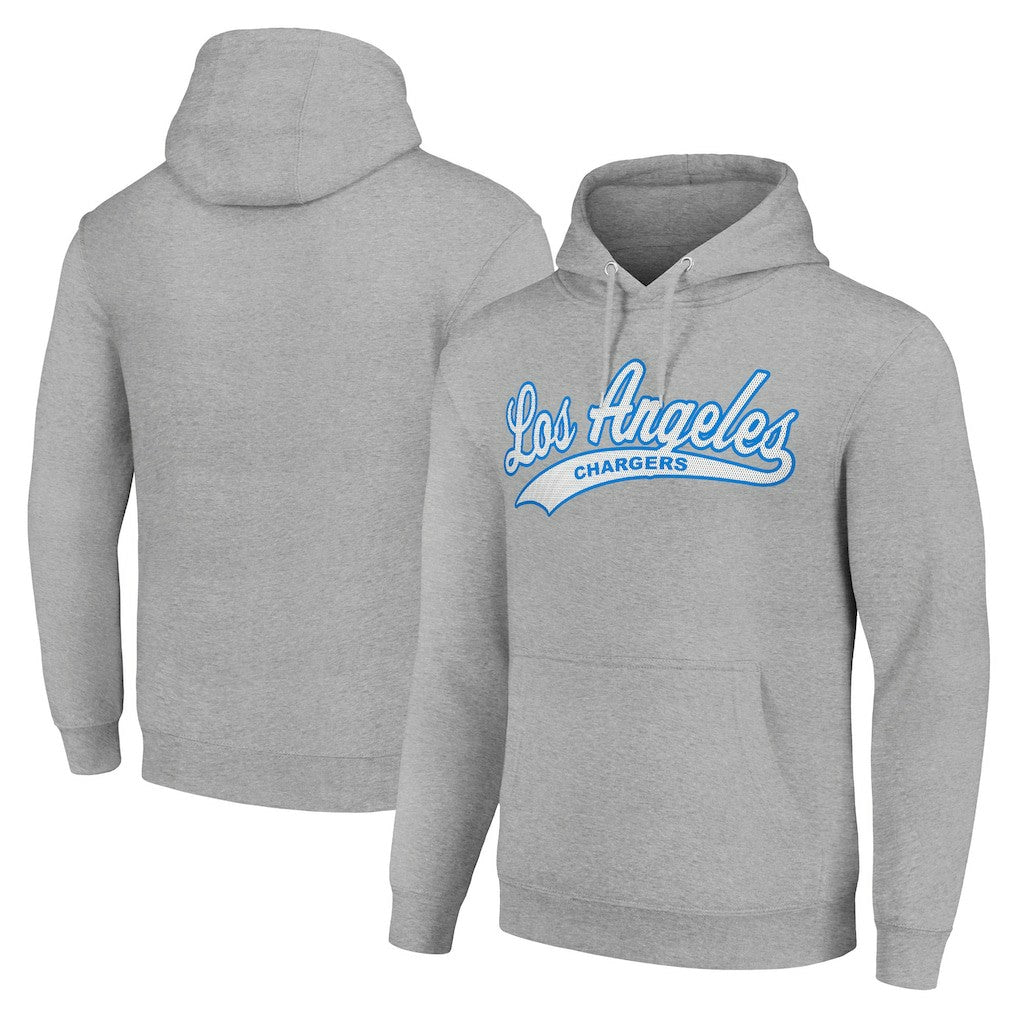 Los Angeles Chargers Starter Unisex Tailsweep Pullover Hoodie Heather Gray