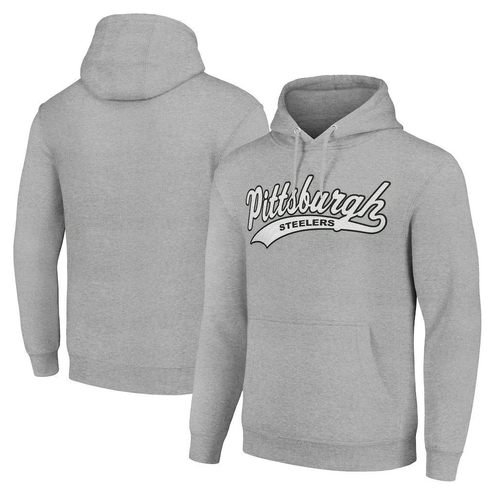 Pittsburgh Steelers Starter Unisex Tailsweep Pullover Hoodie Heather Gray