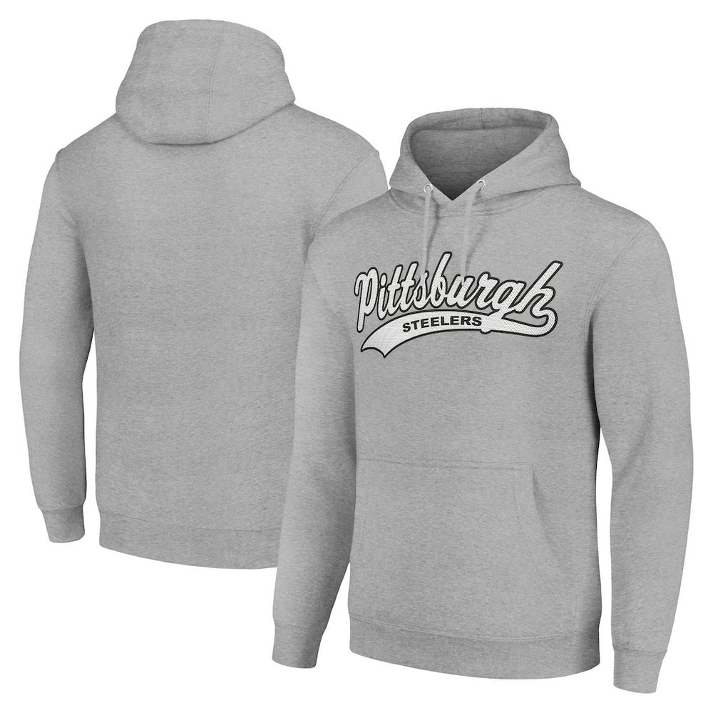 Pittsburgh Steelers Starter Unisex Tailsweep Pullover Hoodie Heather Gray