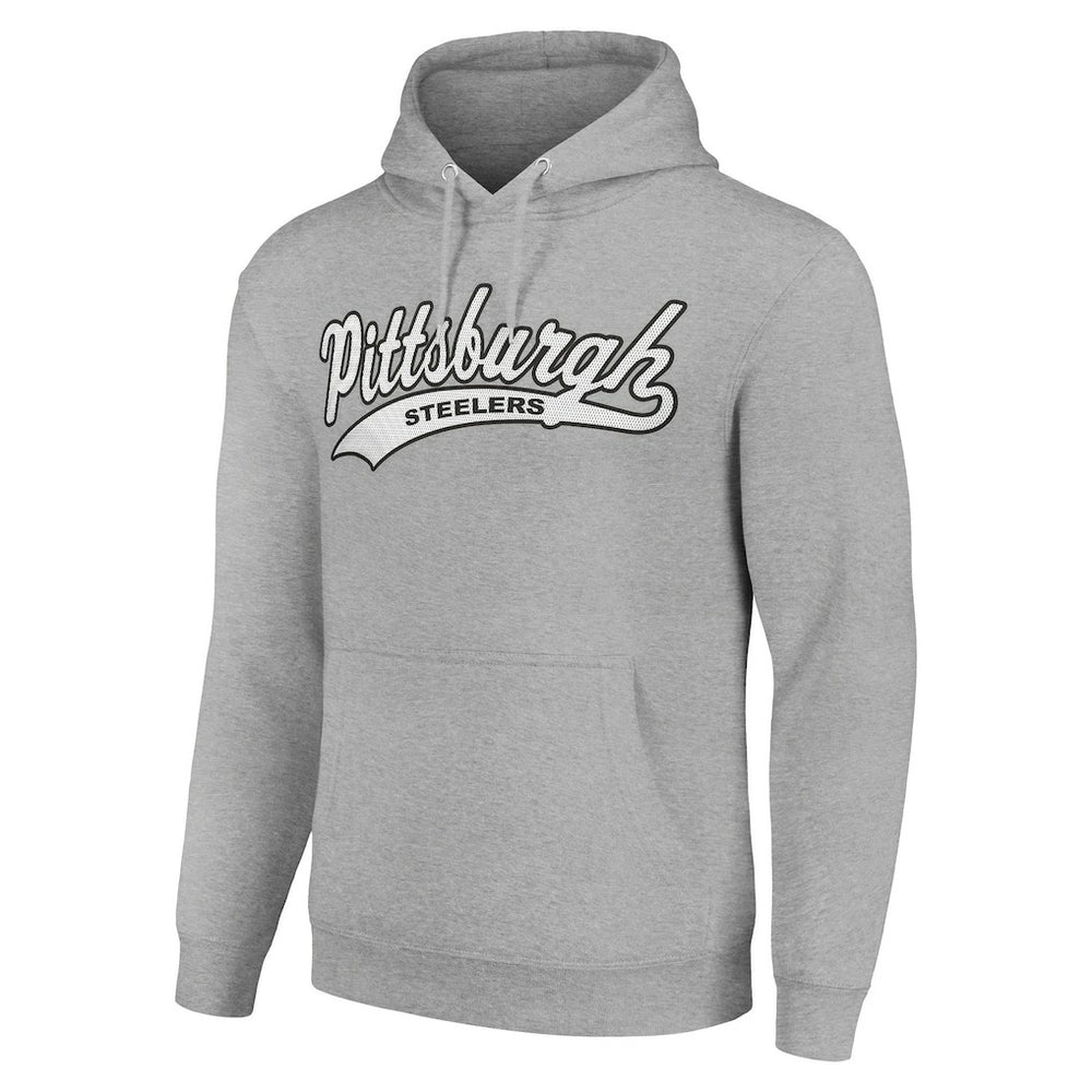 Pittsburgh Steelers Starter Unisex Tailsweep Pullover Hoodie Heather Gray