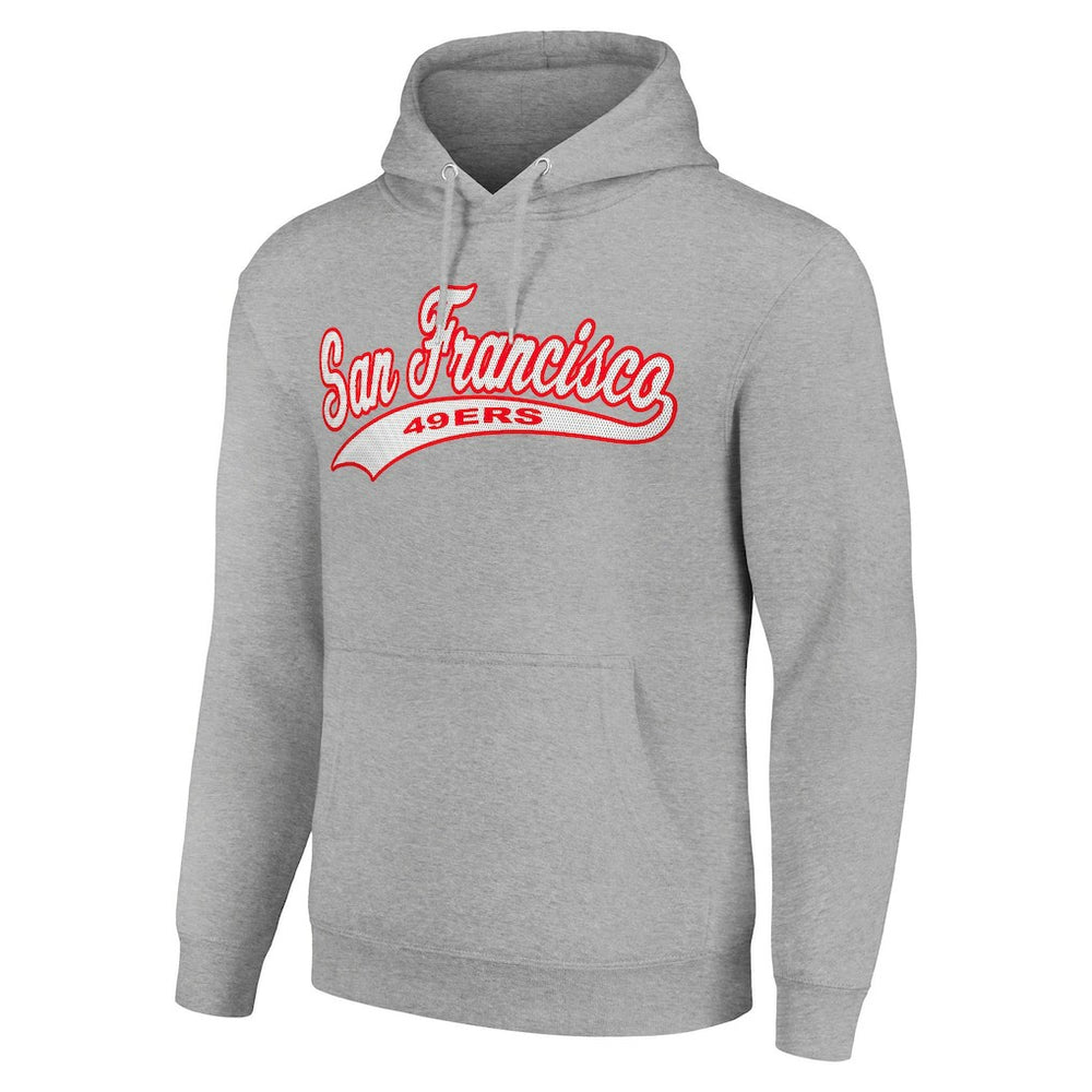 San Francisco 49ers Starter Unisex Tailsweep Pullover Hoodie Heather Gray