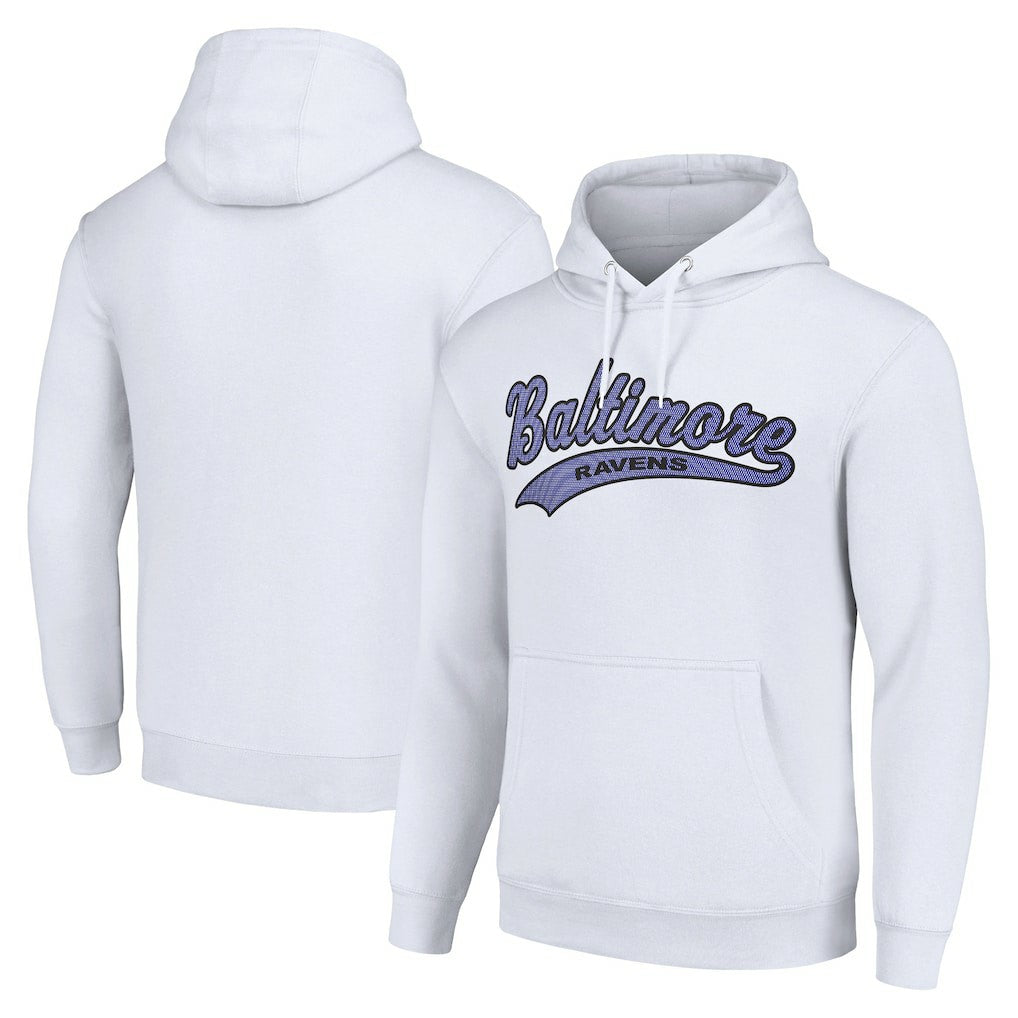 Baltimore Ravens Starter Unisex Tailsweep Pullover Hoodie White