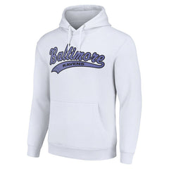 Baltimore Ravens Starter Unisex Tailsweep Pullover Hoodie White
