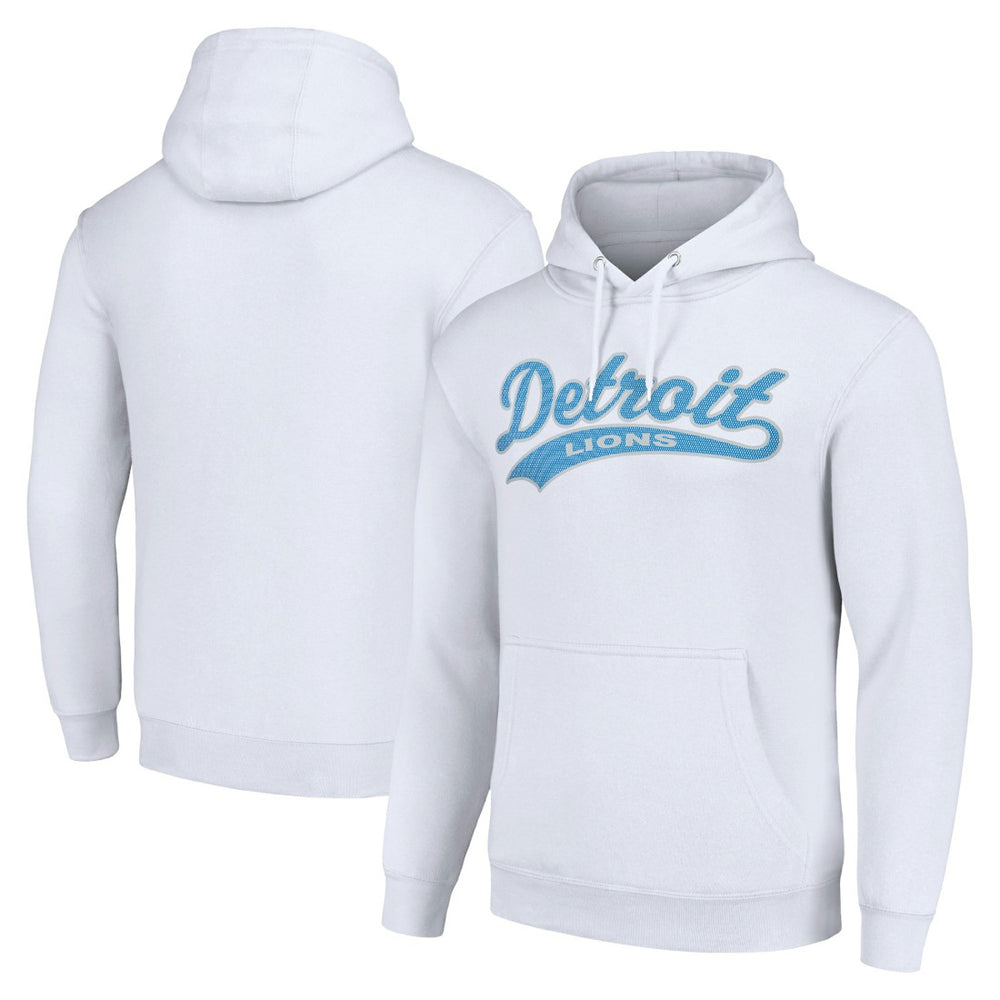 Detroit Lions Starter Unisex Tailsweep Pullover Hoodie White
