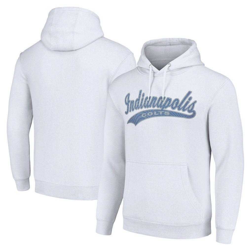Indianapolis Colts Starter Unisex Tailsweep Pullover Hoodie White