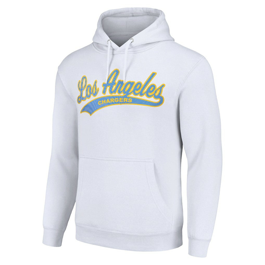Los Angeles Chargers Starter Unisex Tailsweep Pullover Hoodie White