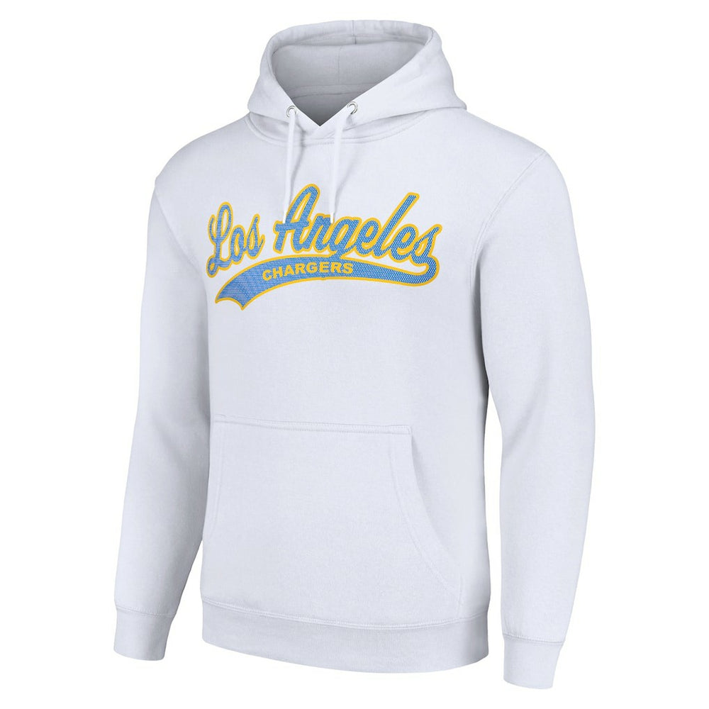 Los Angeles Chargers Starter Unisex Tailsweep Pullover Hoodie White