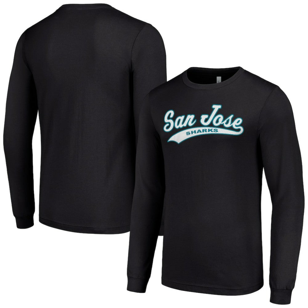 NHL San Jose Sharks Starter Tailsweep T-Shirt - Black