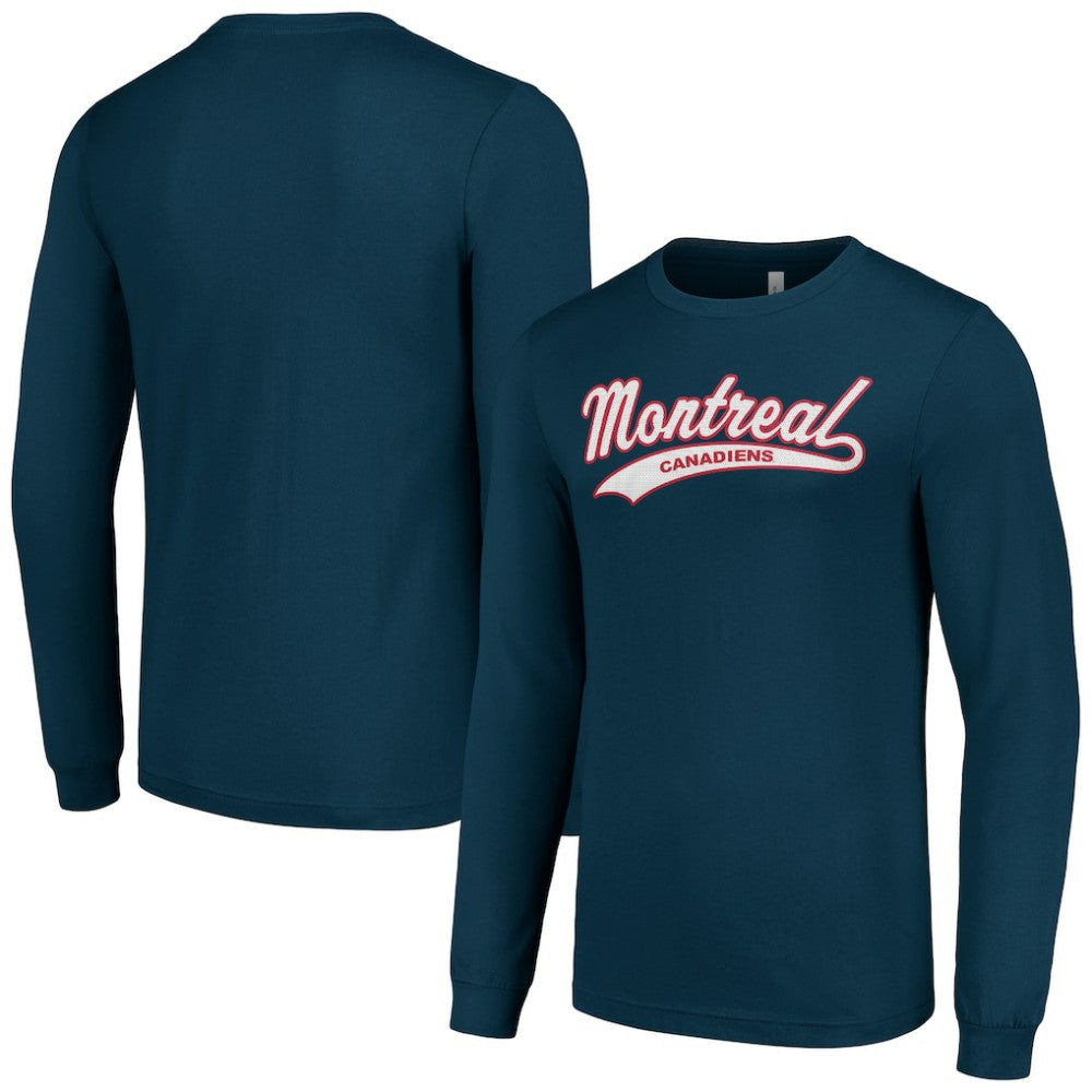 NHL Montreal Canadiens Starter Tailsweep T-Shirt - Navy
