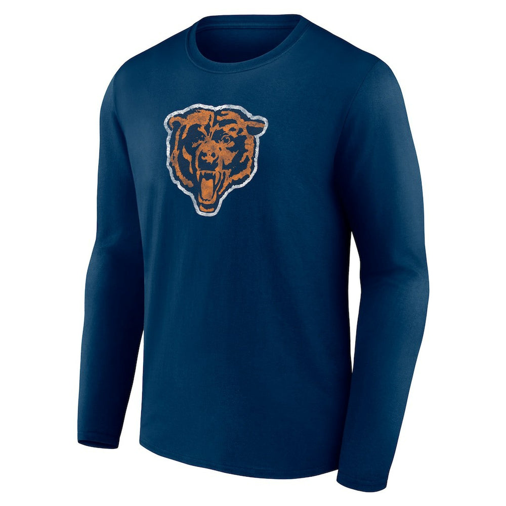 Chicago Bears Throwback Long Sleeve T-Shirt Navy