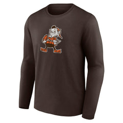 Cleveland Browns Throwback Long Sleeve T-Shirt Brown