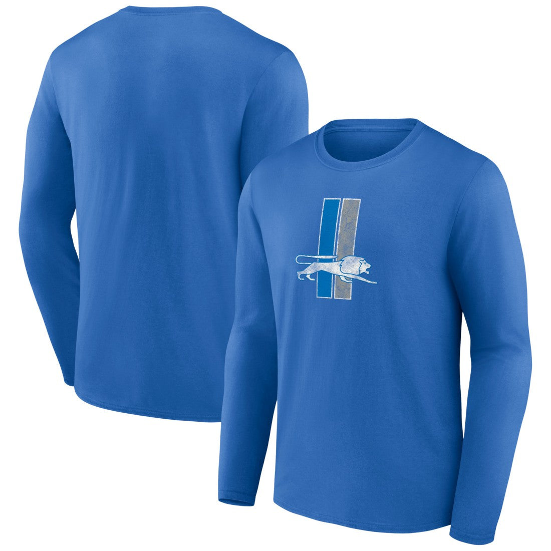Detroit Lions Throwback Long Sleeve T-Shirt Blue
