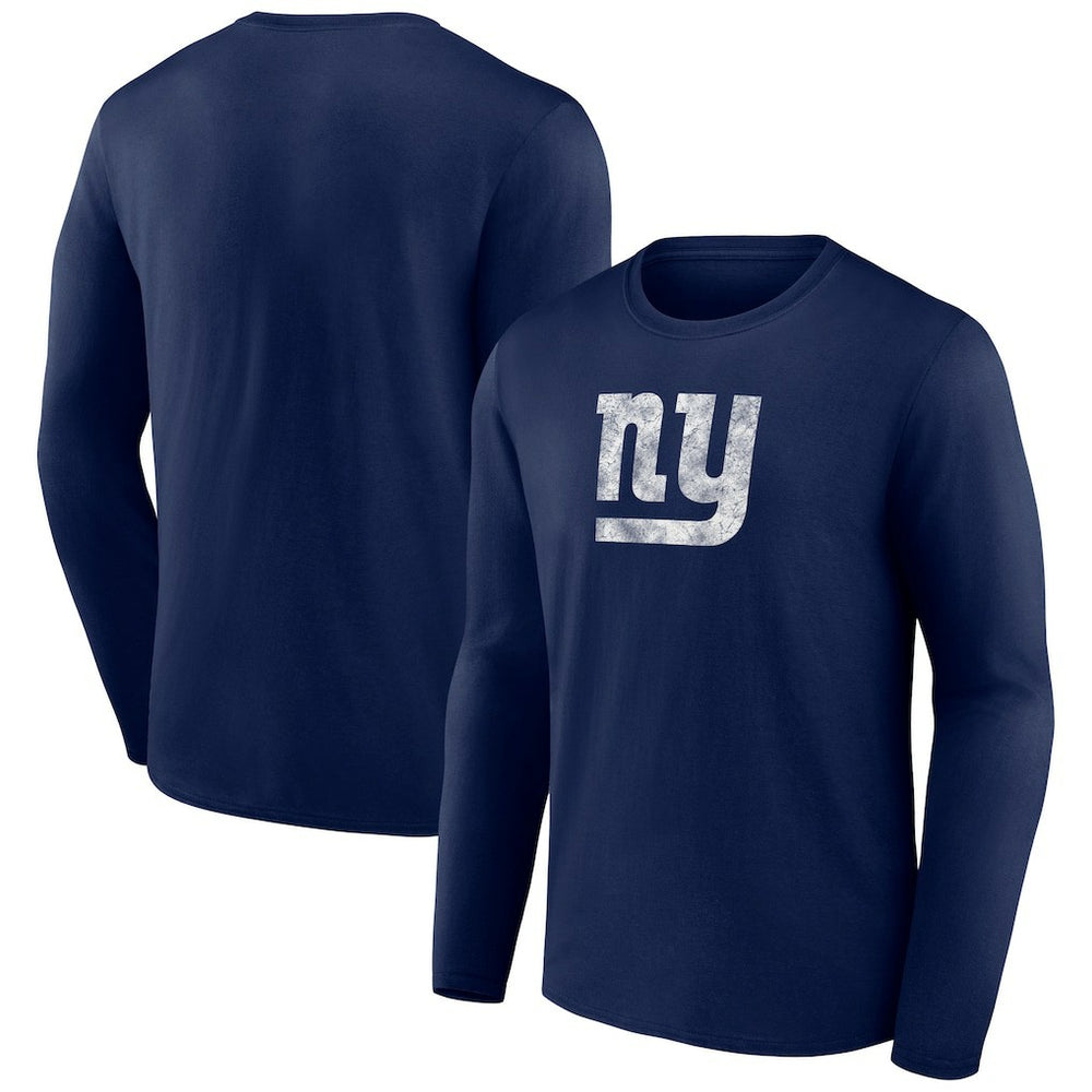 New York Giants Throwback Long Sleeve T-Shirt Navy