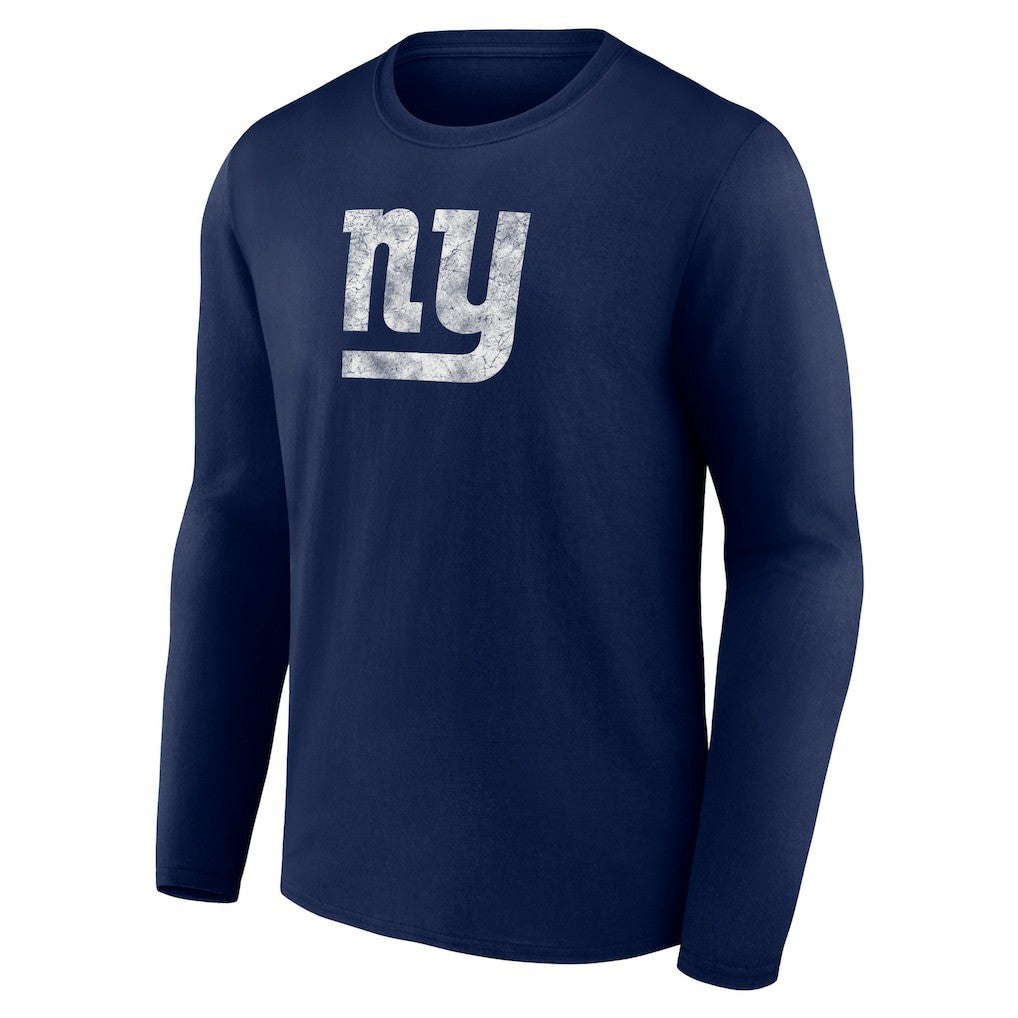 New York Giants Throwback Long Sleeve T-Shirt Navy