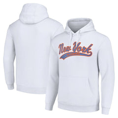 NHL New York Islanders Starter Tailsweep Fleece Tri-Blend Pullover Hoodie - White
