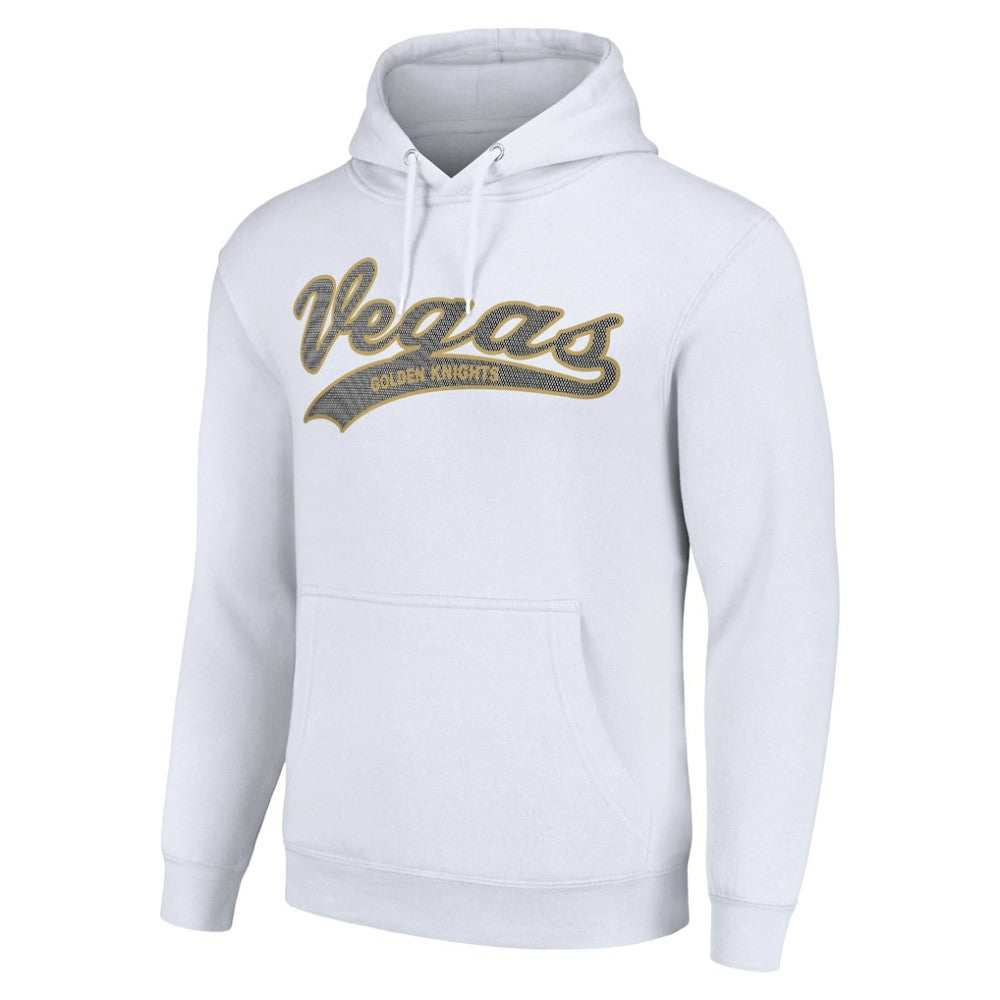 NHL Vegas Golden Knights Starter Tailsweep Fleece Tri-Blend Pullover Hoodie - White
