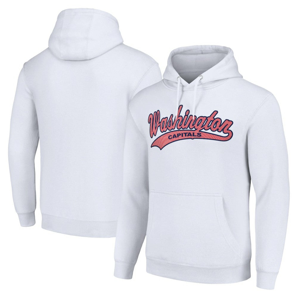 NHL Washington Capitals Starter Tailsweep Fleece Tri-Blend Pullover Hoodie - White