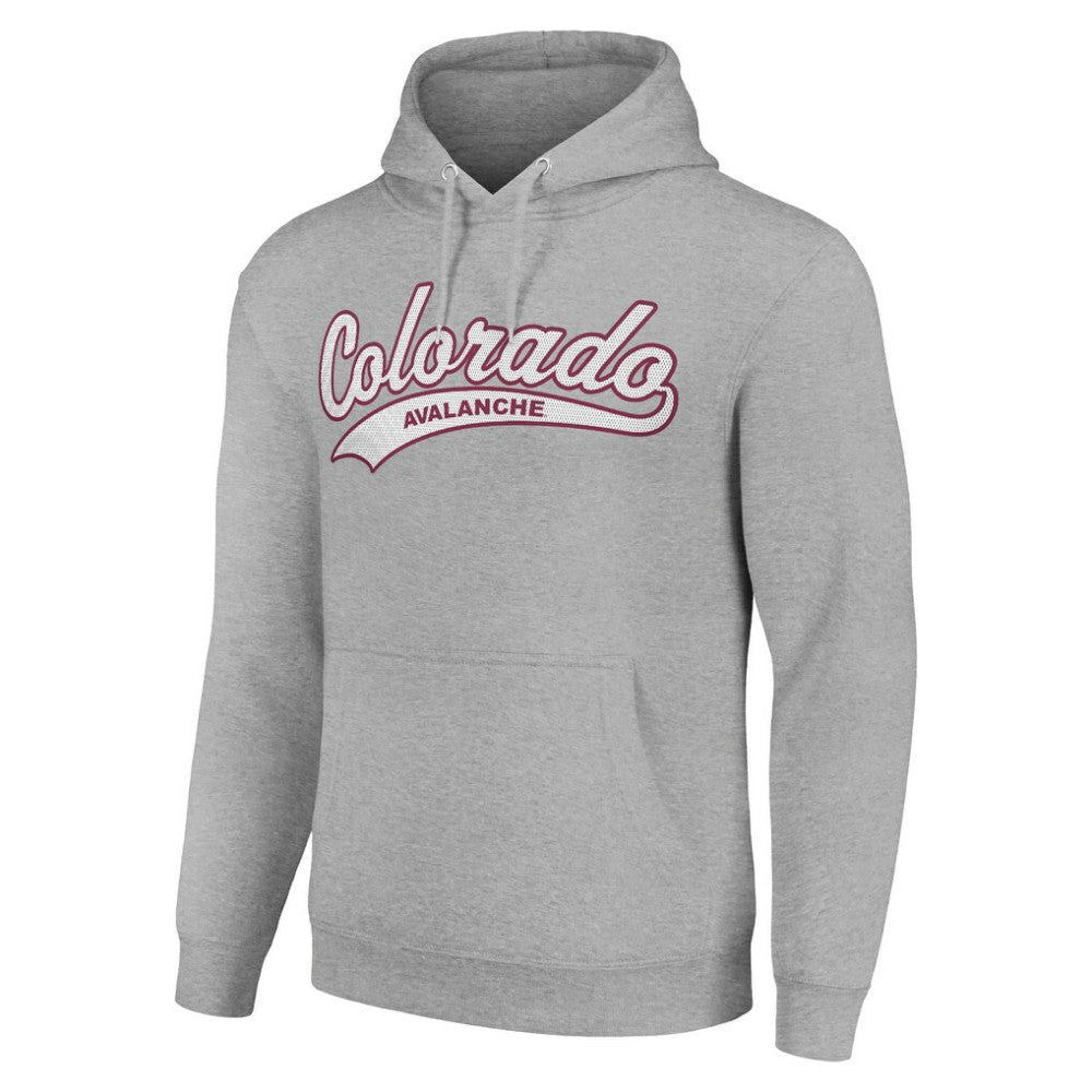 NHL Colorado Avalanche Starter Tailsweep Fleece Tri-Blend Pullover Hoodie - Heather Gray