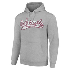 NHL Colorado Avalanche Starter Tailsweep Fleece Tri-Blend Pullover Hoodie - Heather Gray