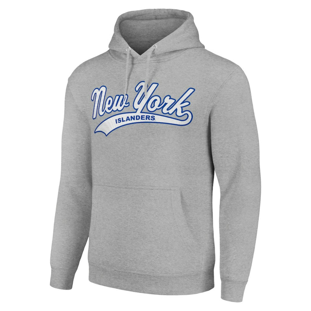 NHL New York Islanders Starter Tailsweep Fleece Tri-Blend Pullover Hoodie - Heather Gray