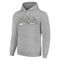 NHL Philadelphia Flyers Starter Tailsweep Fleece Tri-Blend Pullover Hoodie - Heather Gray