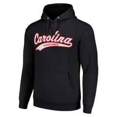 NHL Carolina Hurricanes Starter Tailsweep Fleece Tri-Blend Pullover Hoodie - Black