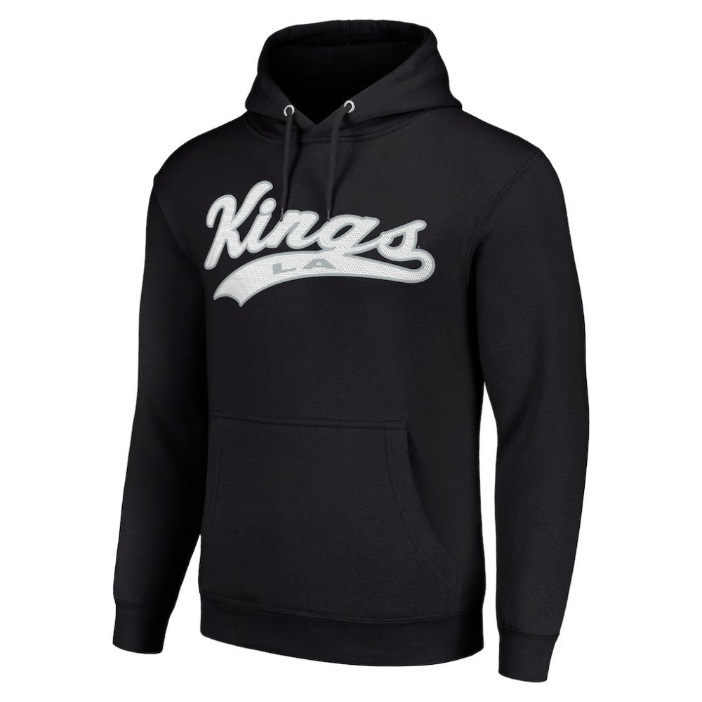 NHL Los Angeles Kings Starter Tailsweep Fleece Tri-Blend Pullover Hoodie - Black