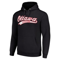NHL Ottawa Senators Starter Tailsweep Fleece Tri-Blend Pullover Hoodie - Black