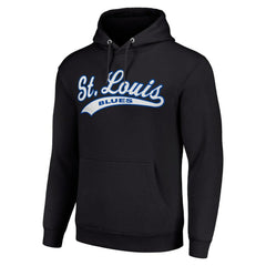 NHL St. Louis Blues Starter Tailsweep Fleece Tri-Blend Pullover Hoodie - Black